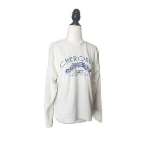 Cream Sherpa Crewneck Cherokee 90s Y2k Floral Classic Crew Sweatshirt
